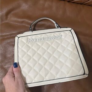 Montana West Ivory Quilted Mini Bag